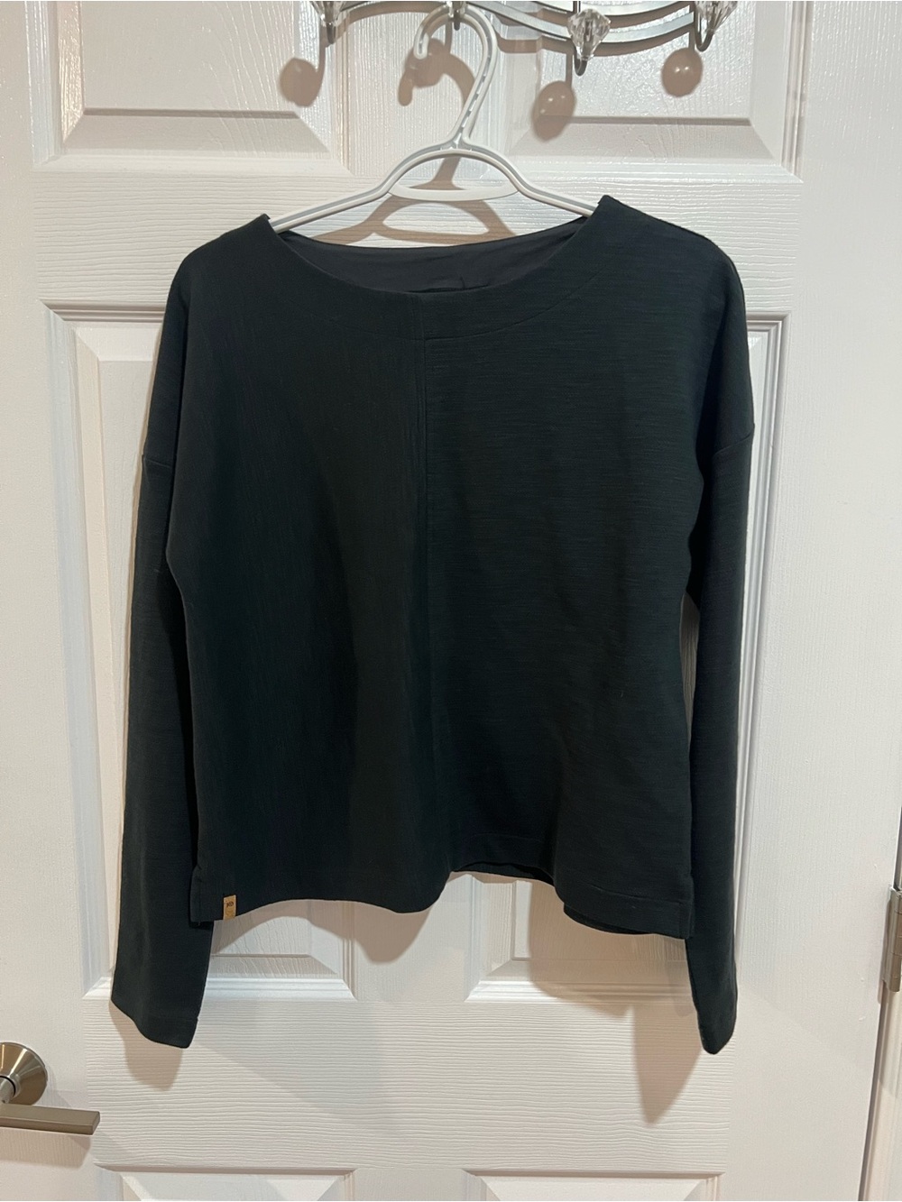 tentree Charcoal Grey Long Sleeve Top | Organic Cotton Blend | Size M